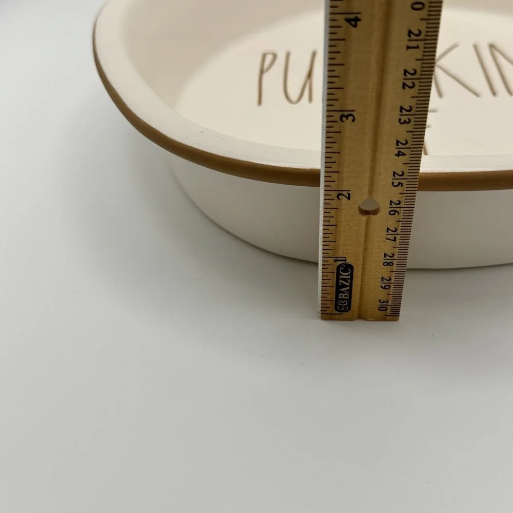 Rae Dunn PUMPKIN‎ PIE Baking Dish Ceramic Farmhouse Kitchen Serveware
